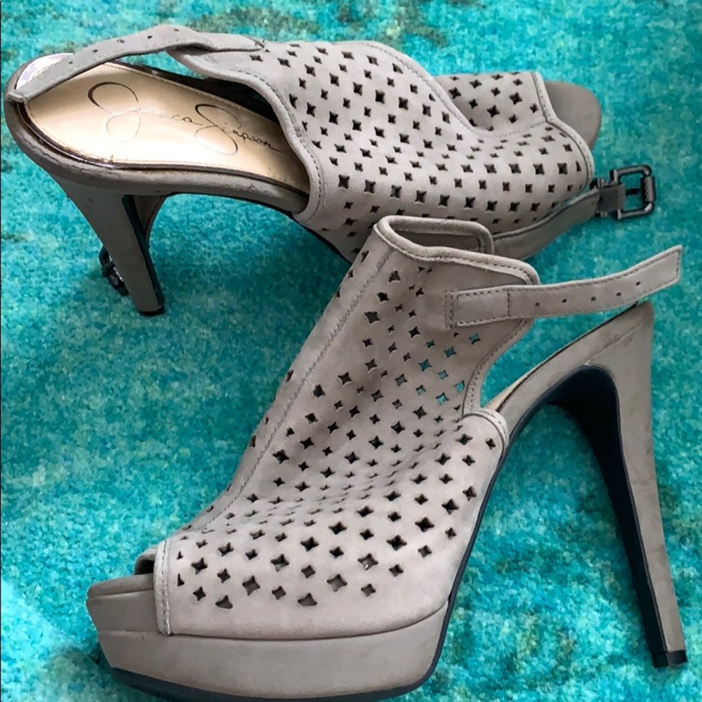 Gray Jessica Simpson heels